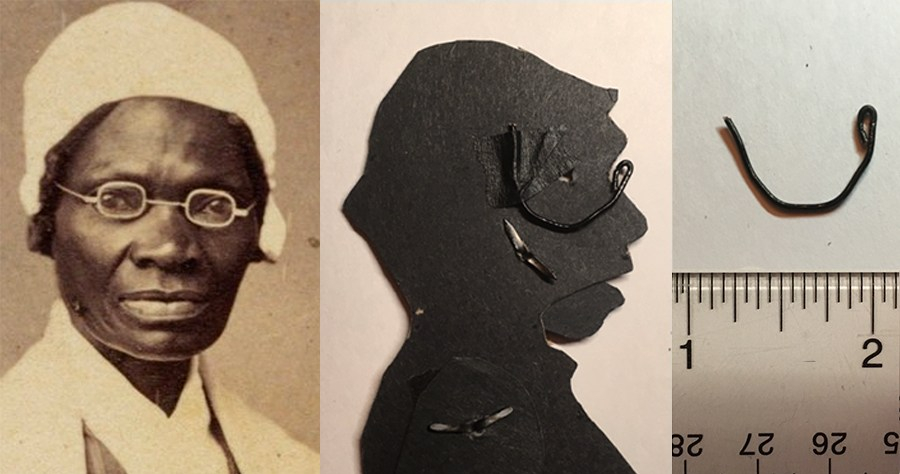 Image of Sojourner Truth as shadow puppet with glasses