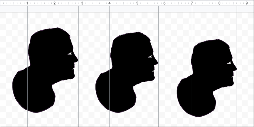 Different sizes silhouettes in Google Drawings