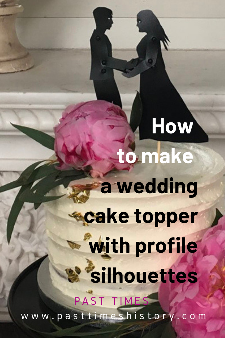 How to make a wedding cake topper with profile silhouettes