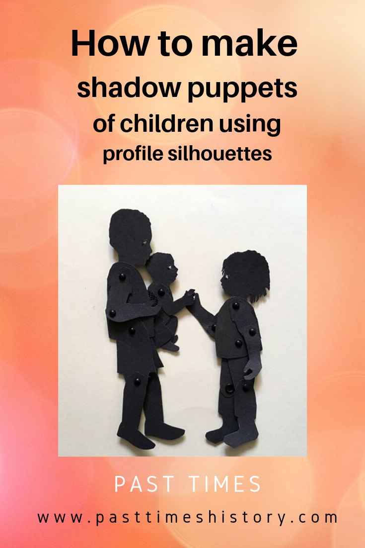 How to make shadow puppets of children using profile slihouttes