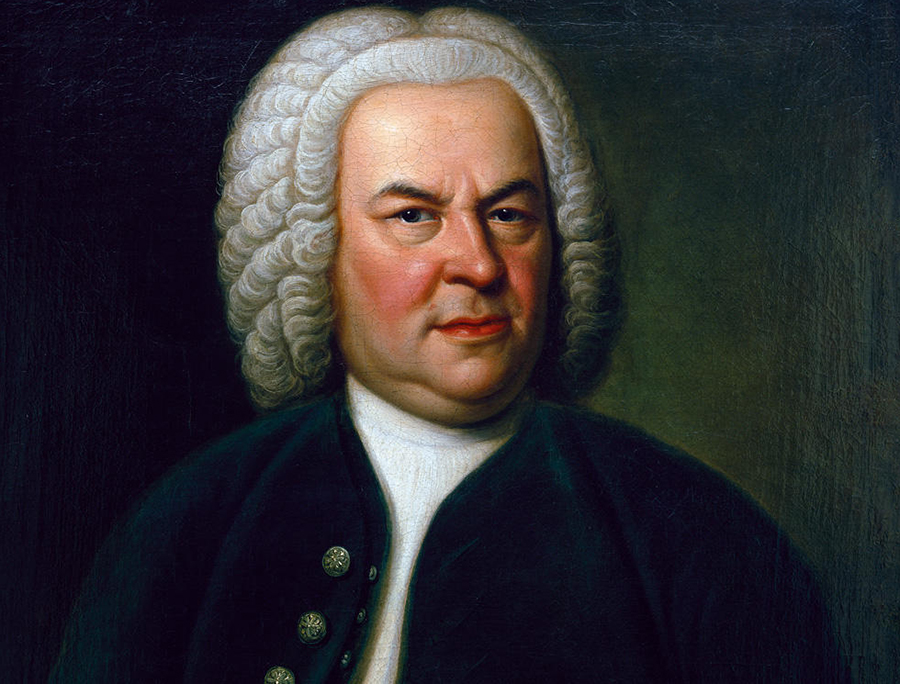Portrait of J.S. Bach with wig