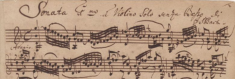 Top of Bach's autograph manuscript